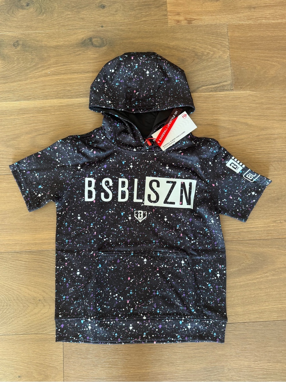 Baseball Lifestyle 101 - BSBL-SZN Short Sleeve Hoodie V2 Splatter Galaxy - Youth